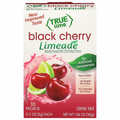 True Lime® Black Cherry Limeade Drink Mix Packets Perspective: front