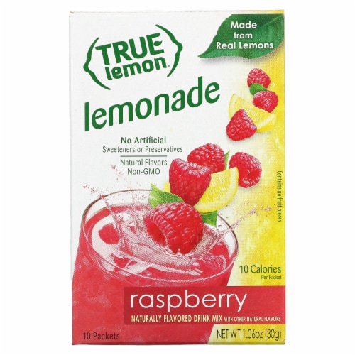 True Lemon® Raspberry Lemonade Drink Mix Packets Perspective: front