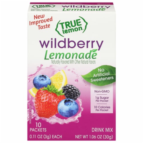 True Lemon® Wildberry Lemonade Drink Mix Packets Perspective: front