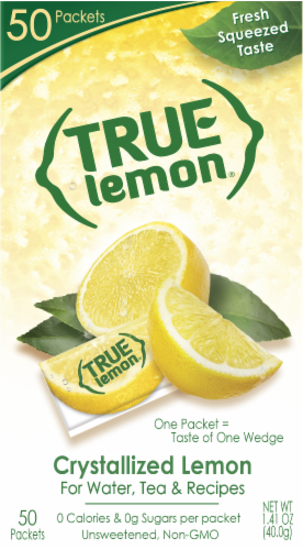 True Lemon® Packets Crystallized Lemon Perspective: front