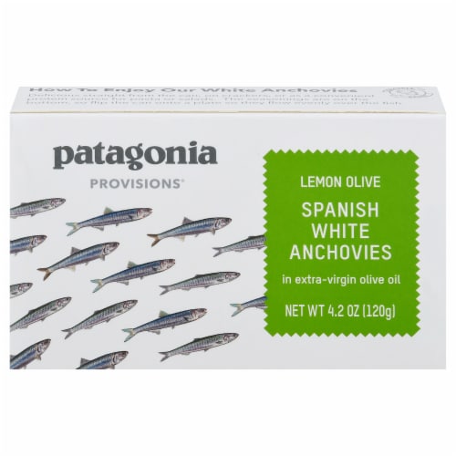 Patagonia Provisions® Lemon Olive Spanish White Anchovies Perspective: front
