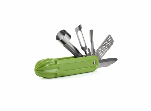 Freshlink 7-in-1 Multifunction Fruit and Vegetable Tool Set - Green Perspective: front