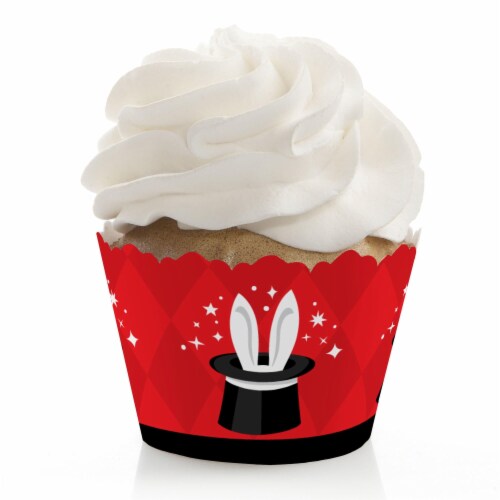 Big Dot of Happiness Magic - Birthday Party Decorations - Party Cupcake Wrappers - Set of 12 Perspective: front