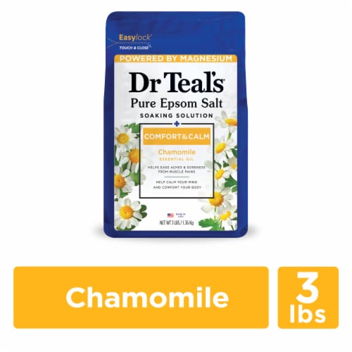 Dr Teal's® Comfort & Calm Epsom Salt Magnesium Soak with Chamomile Essential Oil Perspective: front