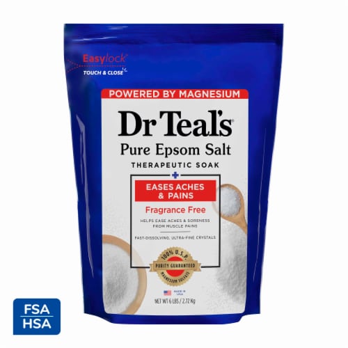 Dr Teal's Unscented First Aid Pure Epsom Salt Therapeutic Soak Perspective: front