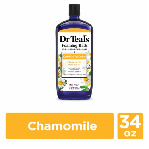 Dr Teal's® Comfort & Calm Pure Epsom Salt Foaming Bath Wash Perspective: front