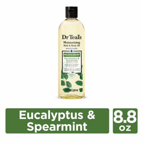 Dr Teal's® Relax & Relief Bath & Body Oil with Eucalyptus & Spearmint Perspective: front