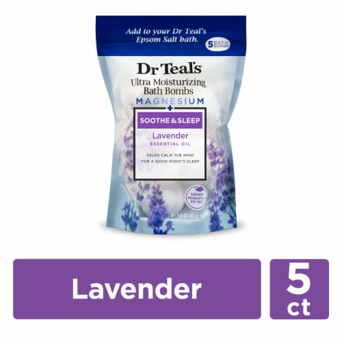Dr Teal's® Soothing Lavender Ultra Moisturizing Bath Bombs Perspective: front