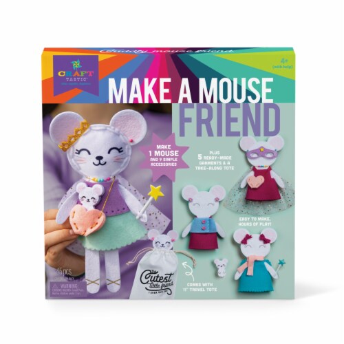 Craft-tastic® Make a Mouse Friend Craft Kit Perspective: front