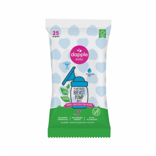 Dapple Plant Based Breast Pump Wipes Perspective: front