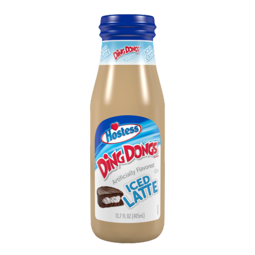 Hostess® Ready To Drink Ding Dongs® Latte Iced Coffee Bottle Perspective: front