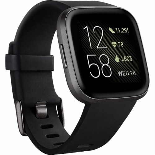 Fitbit Versa 2 Smart Watch - Carbon Aluminum Perspective: front