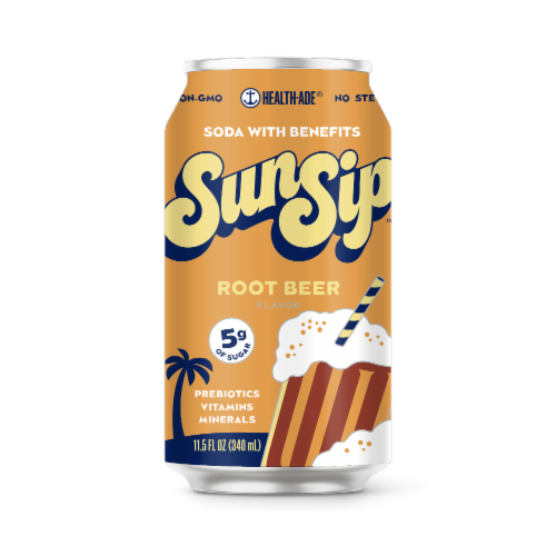 Health-Ade® SunSip™ Root Beer Soda Can Perspective: front