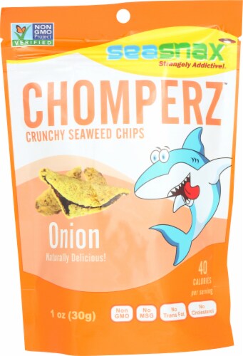 SeaSnax Chomperz Crunchy Seaweed Chips Perspective: front