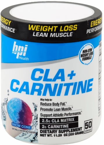 bpi Health Snow Cone CLA + Carnitine Perspective: front