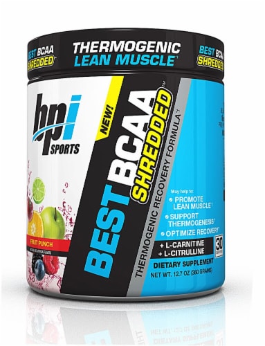 BPI  Sports Best BCAA SHREDDED™   Fruit Punch Perspective: front