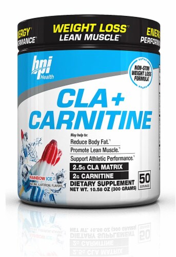 BPI  Sports CLA plus Carnitine   Rainbow Ice Perspective: front