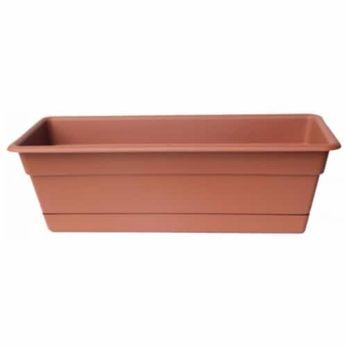 Bloem 30in Dura Cotta Window Box Terra Cotta DCBT30-46 Perspective: front