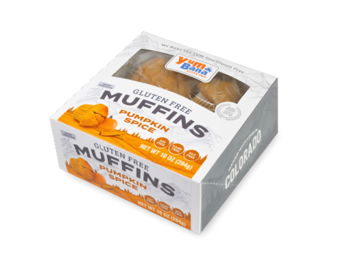 Yumbana® Gluten Free Pumpkin Spice Muffins Perspective: front