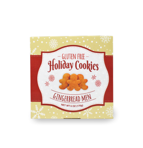 Yumbana Gluten Free Gingerbread Men Holiday Cookies Perspective: front