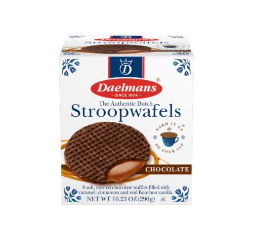 Daelman's® Chocolate Stroopwafels Waffle Cookies Perspective: front