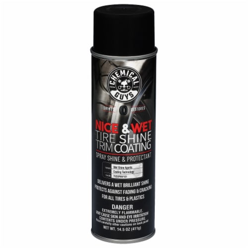 Chemical Guys Nice & Wet Tire Shine Trim Coating Spray Shine Protectant Perspective: front
