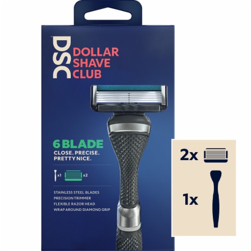 Dollar Shave Club Six-Blade Razor Starter Set Perspective: front