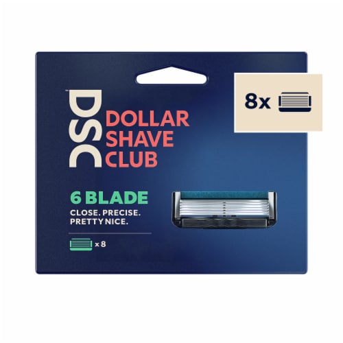 Dollar Shave Club Men's Razor Six-Blade Razor Refills Perspective: front