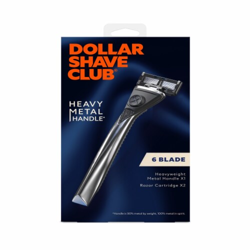 Dollar Shave Club® Heavy Metal Handle 6 Blade Razor Set Perspective: front