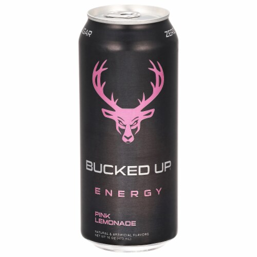Bucked Up® Energy Pink Lemonade Energy Drink Perspective: front