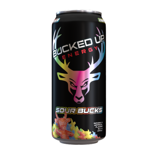 Bucked Up Sour Bucks Energy Drink Perspective: front
