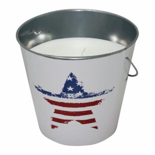 Patio Essentials 21092US 18 oz USA Flag Design Mosquito Repellent Bucket - pack of 6 Perspective: front