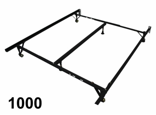 40 Mm Angular Steel Bed Frame That Extends To Fit  Full , Queen And King Beds Perspective: front