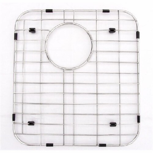 ALFI brand GR512L Left Side Solid Stainless Steel Kitchen Sink Grid Perspective: front