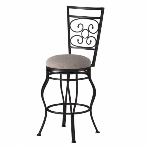 American Woodcrafters Albany 30 inch Charcoal Metal Swivel Bar