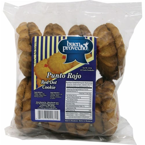 Buen Provecho® Pan Punto Rojo Red Dot Cookies Perspective: front