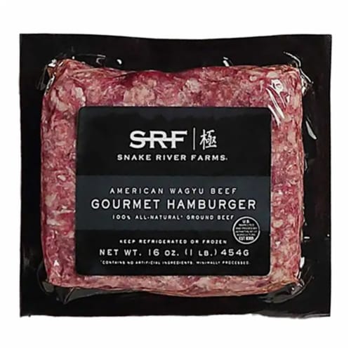 Snake River Farms American Wagyu Beef Gourmet Hamburger Perspective: front
