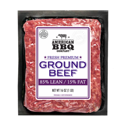 American BBQ Company 85% Lean Ground Beef Perspective: front