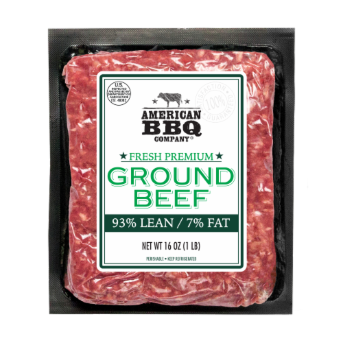 American BBQ Company 93% Lean Ground Beef Perspective: front