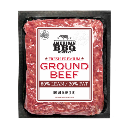 American BBQ Company 80% Lean Ground Beef Perspective: front