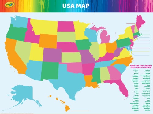 Crayola® Dry-Erase USA Map, 1 ct - Ralphs