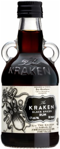 Kraken Black Spiced Dark Rum Perspective: front