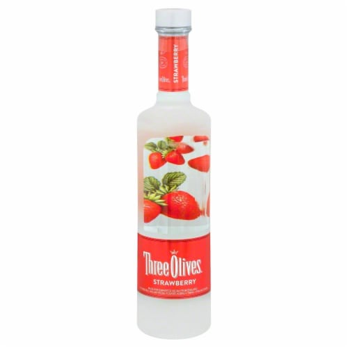 Three Olives Strawberry Vodka Perspective: front