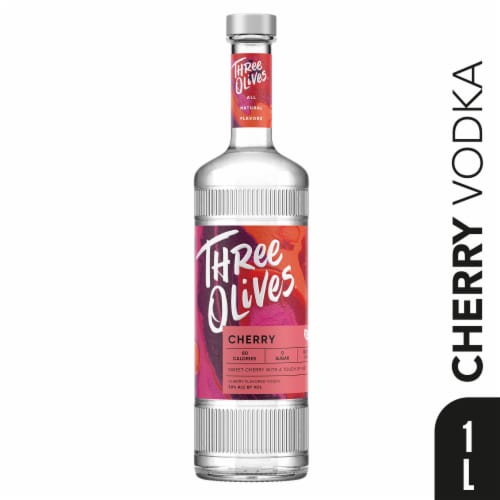 Three Olives Cherry Vodka Perspective: front