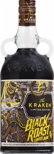 Kraken Rum Black Roast Coffee Flavored Dark Rum Perspective: front