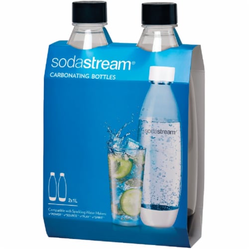SodaStream® 2-Pack Carbonating Bottles - Black Perspective: front
