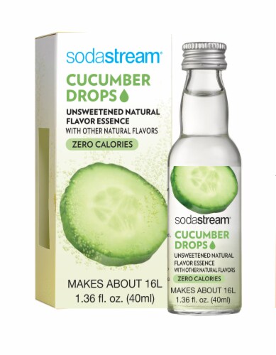 SodaStream Cucumber Drops Unsweetened Natural Flavor Essence Perspective: front
