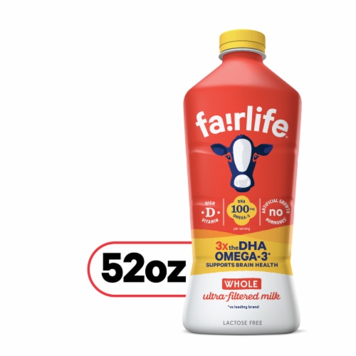 Fairlife Whole Lactose Free & High-Protein With Dha Omega3 Ultra-Filtered Milk