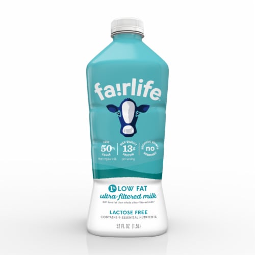 Fairlife 1% Lactose Free & High-Protein Ultra-Filtered Milk Perspective: front