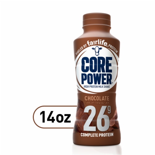 Core Power Chocolate Protein Shake Perspective: front
